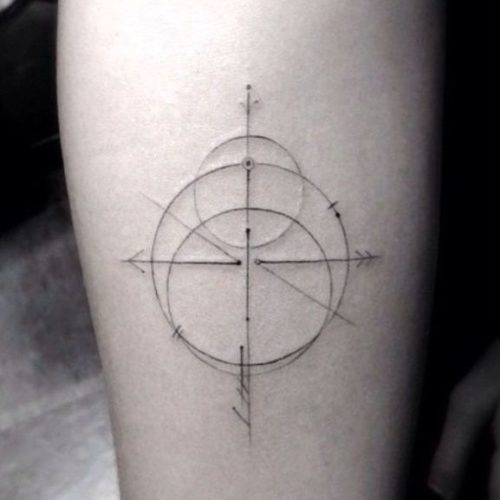 幾何学模様（円形）の刺青｜ジオメトリックタトゥー