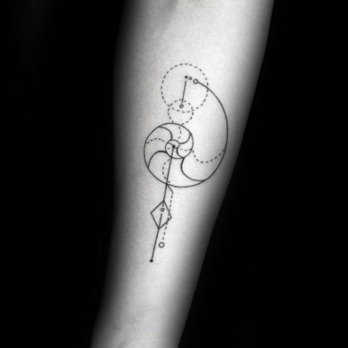 幾何学模様（渦）の刺青｜ジオメトリックタトゥー